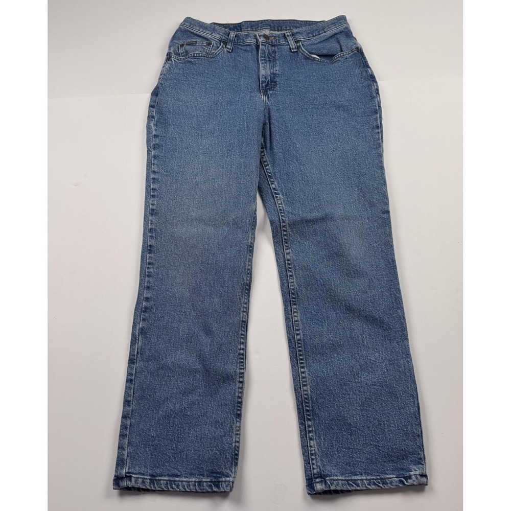 Riders Jeans Womens 12P (29x28) Blue Straight Leg High Rise Classic Comfort Fit